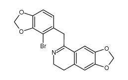 1-[2-bromo-3,4-(methylenedioxy)benzyl]-6,7-(methylenedioxy)-3,4-dihydroisoquinoline Structure