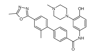 2'-METHYL-4'-(5-METHYL-[1,3,4]OXADIAZOL-2-YL)-BIPHENYL-4-CARBOXYLIC ACID [4-HYDROXY-3-(4-METHYL-PIPERAZIN-1-YL)-PHENYL]-AMIDE Structure