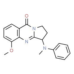 Pyrrolo[2,1-b]quinazolin-9(1H)-one,2,3-dihydro-5-methoxy-3-(methylphenylamino)- (9CI) Structure