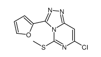 7-chloro-3-(furan-2-yl)-5-methylsulfanyl-[1,2,4]triazolo[4,3-c]pyrimidine Structure