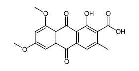 1-hydroxy-6,8-dimethoxy-3-methyl-9,10-anthraquinone-2-carboxylic acid Structure