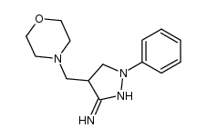 4-morpholin-4-ylmethyl-1-phenyl-4,5-dihydro-1H-pyrazol-3-ylamine Structure