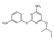 2-(3-aminophenyl)sulfanyl-6-butan-2-yloxypyrimidin-4-amine结构式