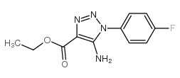 5-Amino-1-(4-fluorophenyl)-1H-1,2,3-triazole-4-carboxylicacid ethyl ester结构式