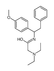 2-(Diethylamino)-N-[α-(p-methoxyphenyl)phenethyl]acetamide结构式