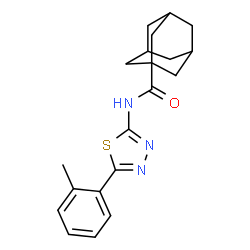 (3r,5r,7r)-N-(5-(o-tolyl)-1,3,4-thiadiazol-2-yl)adamantane-1-carboxamide Structure