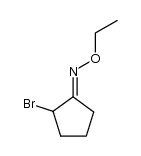 2-Brom-cyclopentanonoxim-O-aethylaether结构式