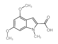 4,6-Dimethoxy-1-methyl-1H-indole-2-carboxylic acid结构式