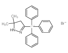 Phosphonium,(4,5-dihydro-5,5-dimethyl-1H-pyrazol-3-yl)triphenyl-, bromide (1:1) Structure