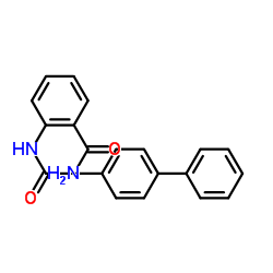 N-(2-Carbamoylphenyl)-4-biphenylcarboxamide结构式