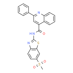 N-(6-(methylsulfonyl)benzo[d]thiazol-2-yl)-2-phenylquinoline-4-carboxamide Structure