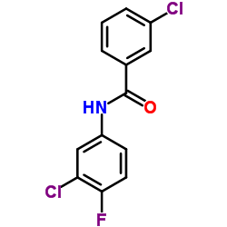 3-Chloro-N-(3-chloro-4-fluorophenyl)benzamide Structure