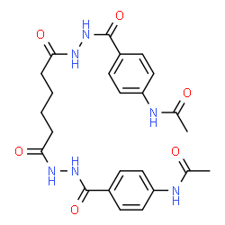 N,N'-[(1,6-Dioxo-1,6-hexanediyl)bis(2,1-hydrazinediylcarbonyl-4,1-phenylene)]diacetamide结构式