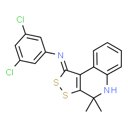 3,5-dichloro-N-[(1Z)-4,4-dimethyl-4,5-dihydro-1H-[1,2]dithiolo[3,4-c]quinolin-1-ylidene]aniline picture