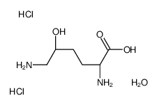 (5R)-5-Hydroxy-L-lysine dihydrochloride Monohydrate >=99.0 (AT)结构式