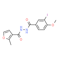 N'-[(3-iodo-4-methoxyphenyl)carbonyl]-2-methylfuran-3-carbohydrazide structure