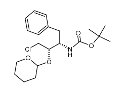 tert-butyl ((2S,3S)-4-chloro-1-phenyl-3-((tetrahydro-2H-pyran-2-yl)oxy)butan-2-yl)carbamate Structure