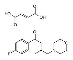 (E)-but-2-enedioic acid,1-(4-fluorophenyl)-3-methyl-4-morpholin-4-ylbutan-1-one Structure