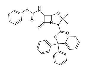 6β-(2-phenyl-acetylamino)-penicillanic acid trityl ester结构式