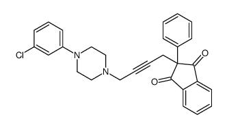 2-[4-[4-(3-chlorophenyl)piperazin-1-yl]but-2-ynyl]-2-phenylindene-1,3-dione结构式