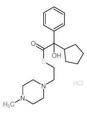 2-cyclopentyl-2-hydroxy-1-[2-(4-methylpiperazin-1-yl)ethylsulfanyl]-2-phenyl-ethanone Structure