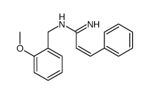 N'-[(2-methoxyphenyl)methyl]-3-phenylprop-2-enimidamide结构式