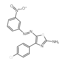 N-[[4-(4-chlorophenyl)-2-imino-1,3-thiazol-5-ylidene]amino]-3-nitro-aniline结构式