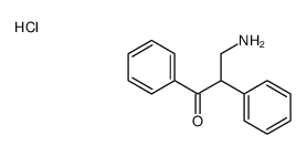 3-amino-1,2-diphenylpropan-1-one,hydrochloride结构式