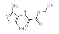 ethyl (5-amino-3-methyl-oxazol-4-yl)carbamoylformate结构式
