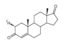 2β-deuterio-androst-4-ene-3,17-dione结构式