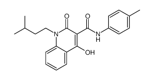 4-hydroxy-1-(3-methylbutyl)-N-(4-methylphenyl)-2-oxoquinoline-3-carboxamide Structure