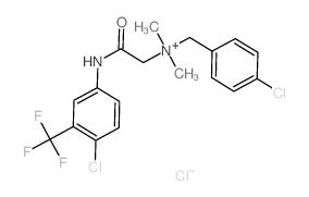 Benzenemethanaminium,4-chloro-N-[2-[[4-chloro-3-(trifluoromethyl)phenyl]amino]-2-oxoethyl]-N,N-dimethyl-,chloride (1:1)结构式