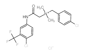 Benzenemethanaminium,4-chloro-N-[2-[[4-chloro-3-(trifluoromethyl)phenyl]amino]-2-oxoethyl]-N,N-dimethyl-,chloride (1:1) picture