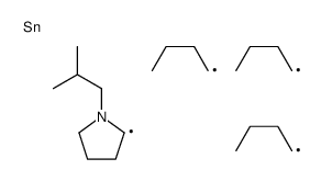 tributyl-[1-(2-methylpropyl)pyrrolidin-2-yl]stannane结构式