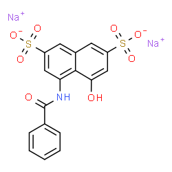 disodium 4-(benzoylamino)-5-hydroxynaphthalene-2,7-disulphonate结构式