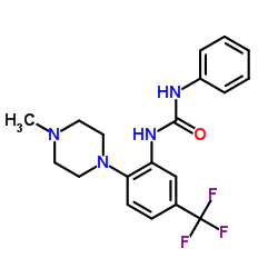 1-[2-(4-Methyl-1-piperazinyl)-5-(trifluoromethyl)phenyl]-3-phenylurea结构式