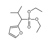 2-(1-diethoxyphosphoryl-2-methylpropyl)furan结构式