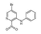 5-bromo-2-nitro-N-phenylpyridin-3-amine结构式