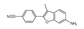 4-(6-amino-3-methyl-1-benzofuran-2-yl)benzonitrile Structure