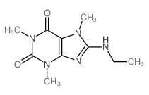 1H-Purine-2,6-dione,8-(ethylamino)-3,7-dihydro-1,3,7-trimethyl- Structure