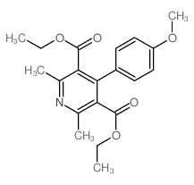 3,5-Pyridinedicarboxylicacid, 4-(4-methoxyphenyl)-2,6-dimethyl-, 3,5-diethyl ester结构式