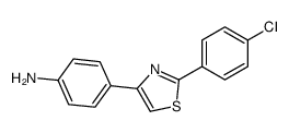 4-[2-(4-chlorophenyl)-1,3-thiazol-4-yl]aniline结构式