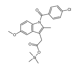 1-(4-Chlorobenzoyl)-5-methoxy-2-methyl-1H-indole-3-acetic acid trimethylsilyl ester structure