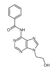 9-(2-Hydroxyethyl)-N6-benzoyladenine Structure