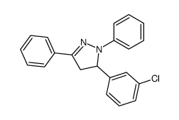 3-(3-chlorophenyl)-2,5-diphenyl-3,4-dihydropyrazole结构式