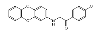 1-(4-chloro-phenyl)-2-dibenzo[1,4]dioxin-2-ylamino-ethanone结构式