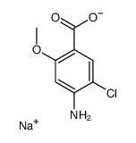 SODIUM 2-METHOXY-4-AMINO-5-CHLOROBENZOATE结构式