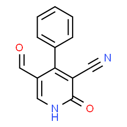 3-Pyridinecarbonitrile,5-formyl-1,2-dihydro-2-oxo-4-phenyl-(9CI)结构式