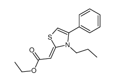 ethyl 2-(4-phenyl-3-propyl-1,3-thiazol-2-ylidene)acetate结构式