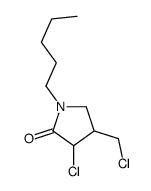 3-chloro-4-(chloromethyl)-1-pentylpyrrolidin-2-one Structure